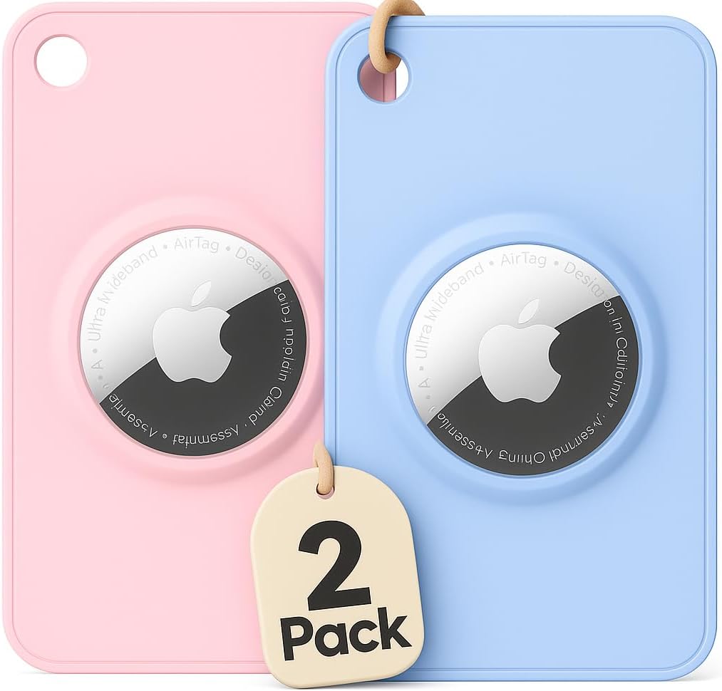 EVEO Apple AirTag Wallet Holder – (2 Pack) Ultra Thin Wallet AirTag Card Holder for Apple Tag | Secure Fit Air Tag Card for Everyday Carry – Slim AirTag Cardholder *Apple AirTag Not Included