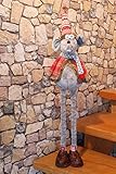 Der Clou an diesem süssen Kerlchen sind seine Teleskop-Beine, man kann die Beine ausziehen, so dass iÍhr neuer Freund eine Länge von ca. 110 cm erreicht, mit eingezogenen Beinen sind seine Maße wie folgt : 70 x 20 x 30 cm, mit ausgezogenen Beinen : 110 x 20 x 30 cm