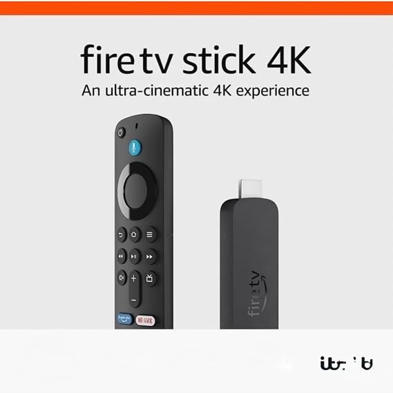 Amazon Fire TV Stick 4K Ultra HD with Alexa Voice Remote, Latest Gen, HDMI Media Player, Dolby Vision, HDR10+, Wi-Fi Streaming Device(US Plug Version for UK Streaming)
