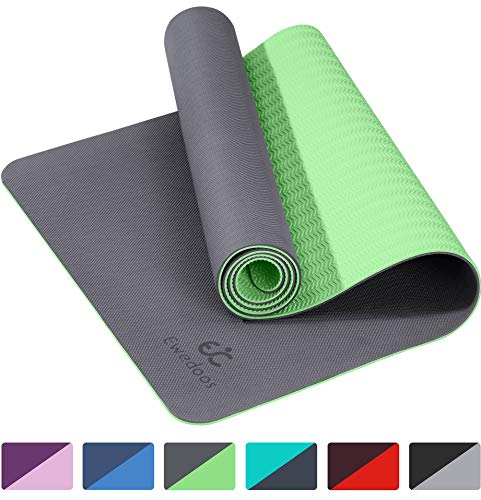 Ewedoos Yoga Mat Non Slip TPE Yoga Mats Exercise Mat Eco Friendly Workout