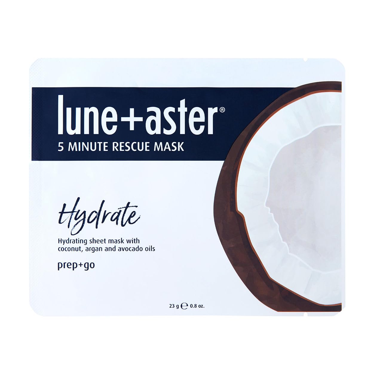 Lune+Aster 5 Minute Rescue Mask - Hydrate- Deeply hydrating sheet mask helps to replenish and renew dry skin in 5-10 minutes.