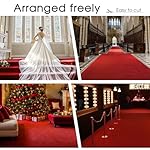 Red Carpet Runner for Party,140GSM 2.6FTx15FT Carpet Party Decorations Runway Rug for Prom Felt Non-Woven Fabric, Runner Rug for Wedding Ceremony Hollywood Theme Party - Image 5