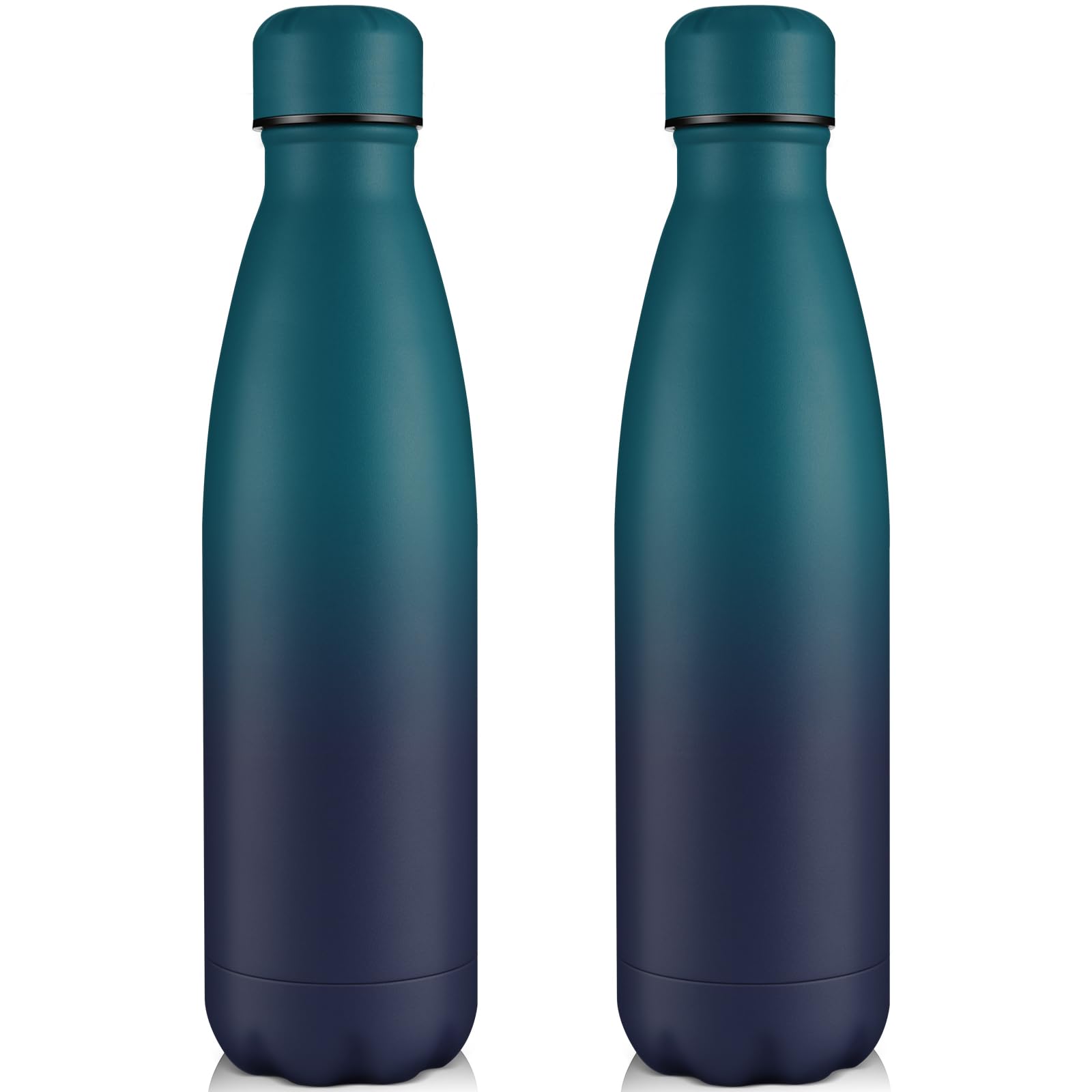 Volhoply 750ml Insulated Water Bottles, Double Wall Stainless Steel Vacuum Flask Keeps Cold 24H & Hot 12H, BPA Free Leakproof Bottle (Dark Night,2 Pack) — image 1