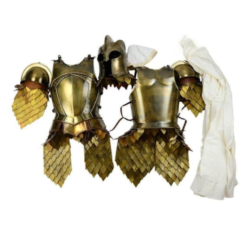Costume da guardia medievale del re del Trono di Spade, armatura per gioco di ruolo storico, costume per Halloween, standard, argento