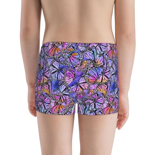 Boys' Cotton Boxer Brief Soft Underwear-Watercolor Butterflies3