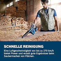 Bosch Professional 18V System Akku Gebläse GBL 18V-120 (inkl. 4x Aufsätze, Standarddüse, Verlängerungsrohr, Bohrlochdüse, Staubauffangbehälter, ohne Akku/ Ladegerät) – Ansicht 4