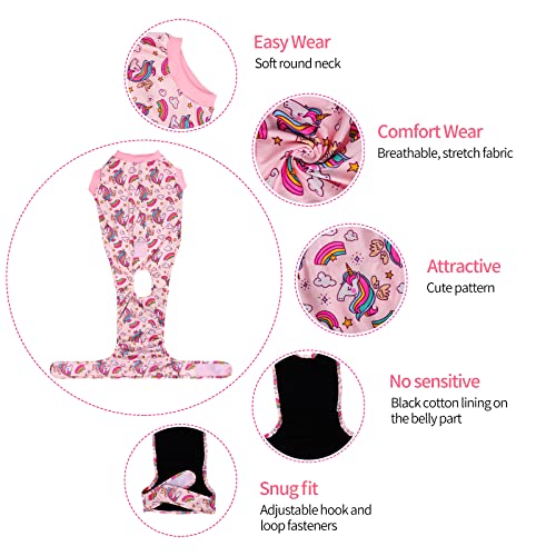 Image of CuteBone Dog Surgery Recovery Suit Cat Surgical Onesie Female Body Suits Male Prevent Pet from Licking Wounds SSF02XL Unicorn