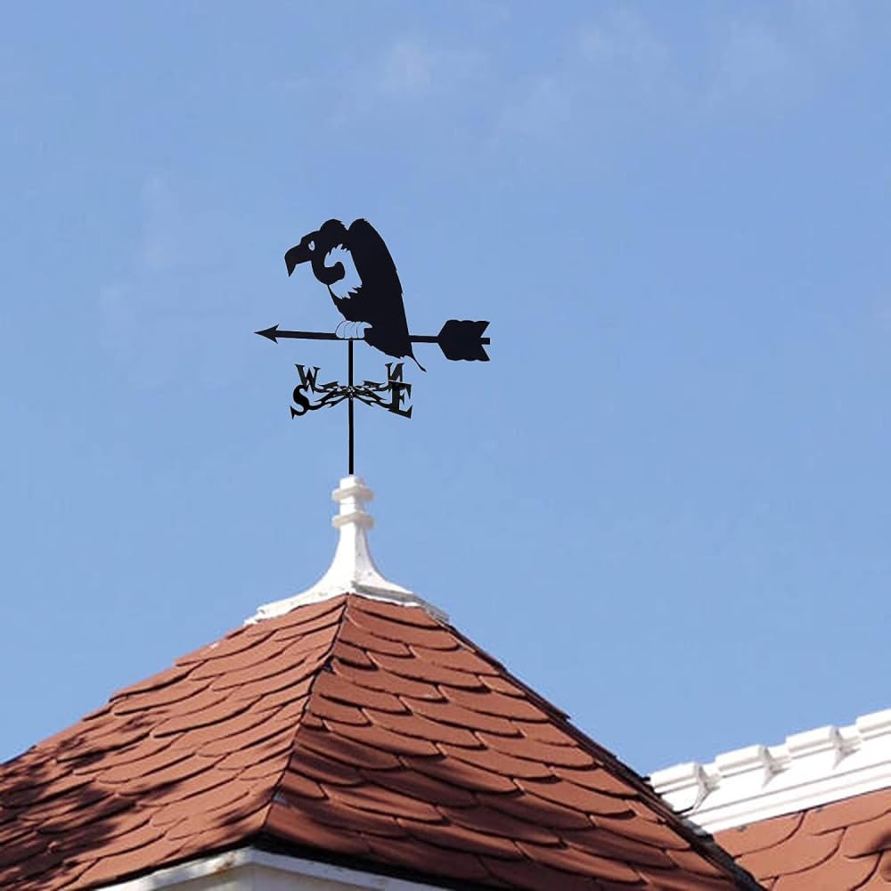 Wiatrowskaz, Wiatrowskaz, Dekoracja dziedzińca Wiatrowskaz ze zwierzęcą ozdobą, Metalowy wskaźnik kierunku wiatru Kołek ogrodowy Wiatrowskaz Budowa Zewnętrzne narzędzie pomiarowe Ogród