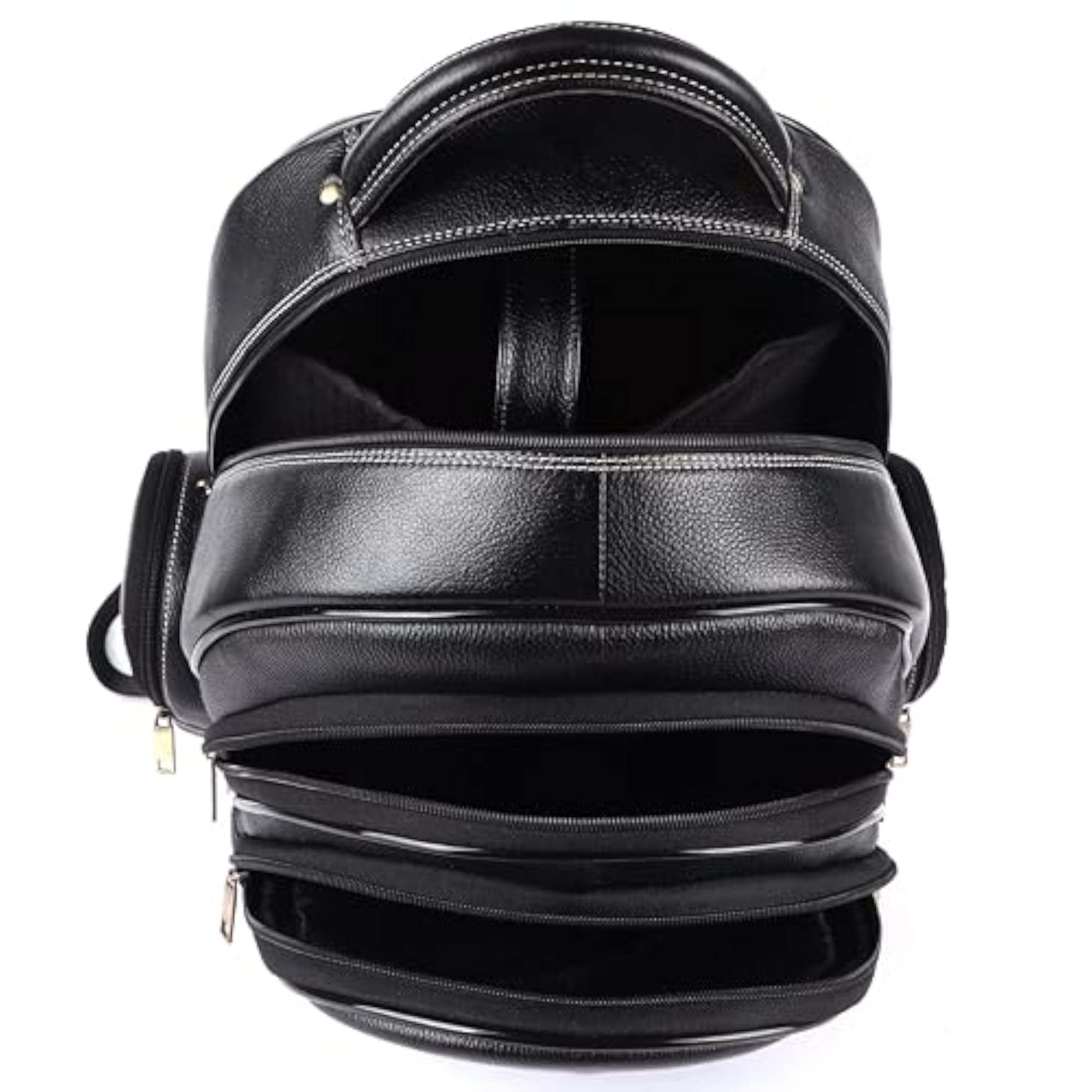 Genuine Leather Rich Brown Laptop Backpack for Men and Women