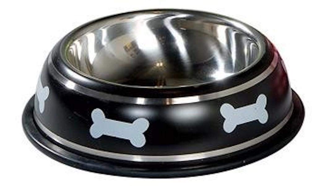 BOBBY DOG FEEDING BOWLS GAMELLE MANEGE SMALL/BLACK