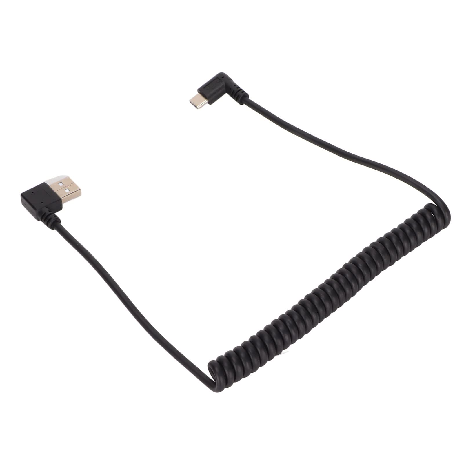 FASJ Type C 480Mbps Multipurpose Coiled Cable 24 Pin Telescopic Connector for USB 2.0 Coiled Cable