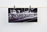 Postkarte XXL Panorama NewYork Fotografie Macy Street Nacht