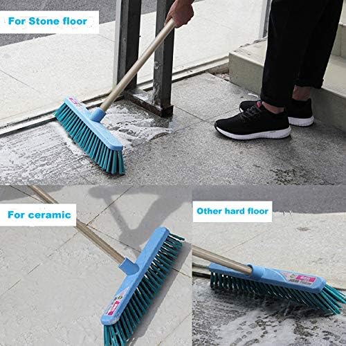 UKEENOR Floor Scrub Brush With Long Handle Heavy Duty Deck Scrubber Boat Scrub Brush Stiff Outdoor