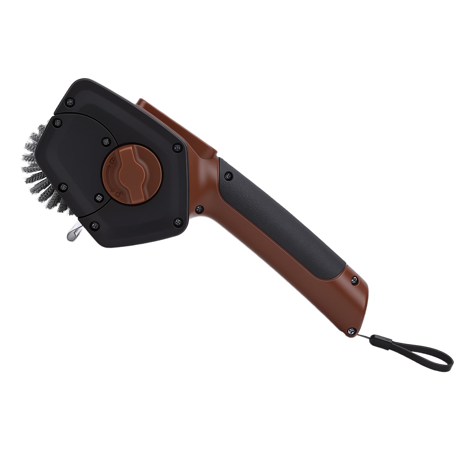 Sxhlseller Spazzola per Barbecue Elettrica con Luce LED, Lavapavimenti per Barbecue Ricaricabile da 3000 MAh con Testa Rotante in Acciaio Inossidabile 304 e Design Ergonomico della Maniglia