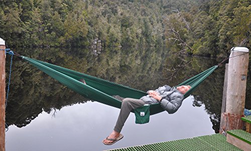 Hammock Bliss Single - Quality You Can Trust - 100" Rope Per Side Included - Portable Hammock Ideal For Camping, Backpacking, Kayaking & Travel (Green) #TOP2