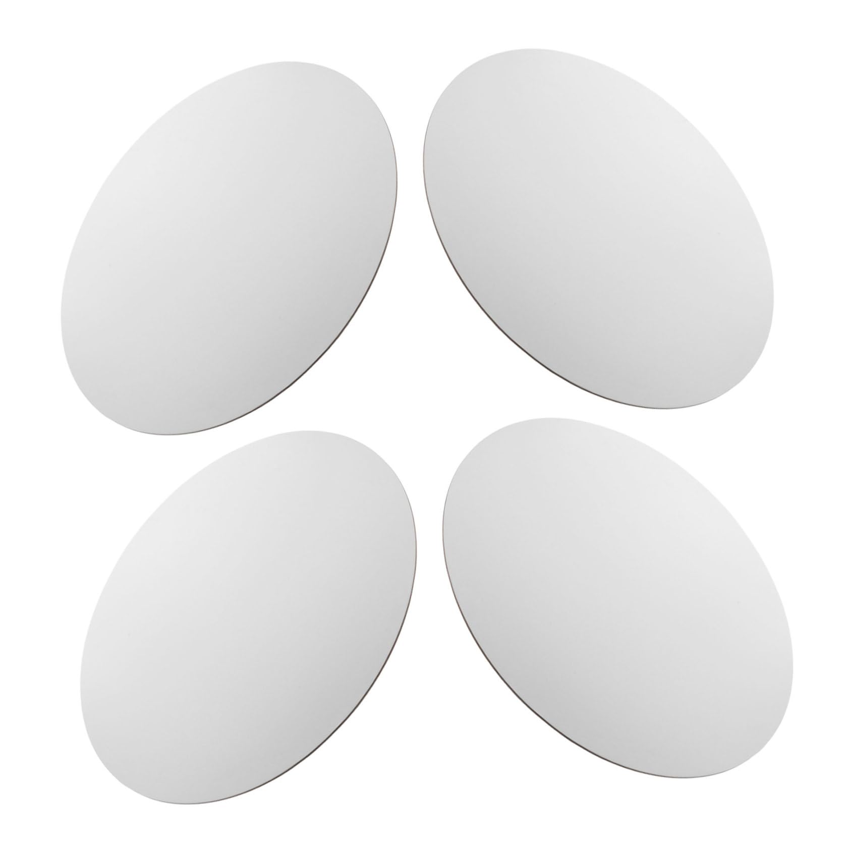 Didiseaon Lot de 4 Toiles à Peindre Rondes Blanches en Toile Tendue Résistantes, Panneau Circulaire pour Peinture, Adaptées aux Débutants et Usage en Studio ou Décoration Maison
