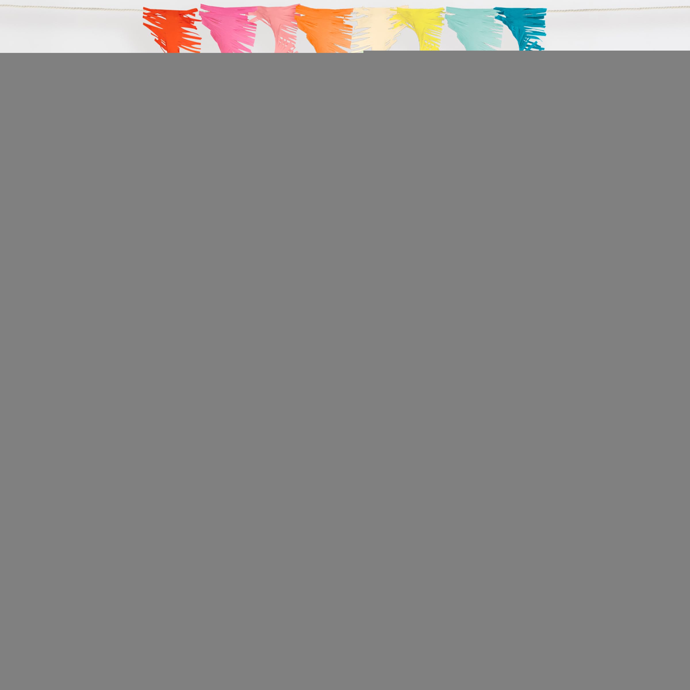 Meri Meri Rainbow Twisty Fringe Backdrop (Pack of 1)