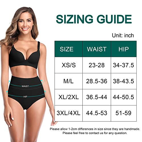 Jojoqueen Underwear For Women,Women's Cotton Stretch Underwear Ladies High Rise Briefs Pantiest, Medium-Large #TOP5