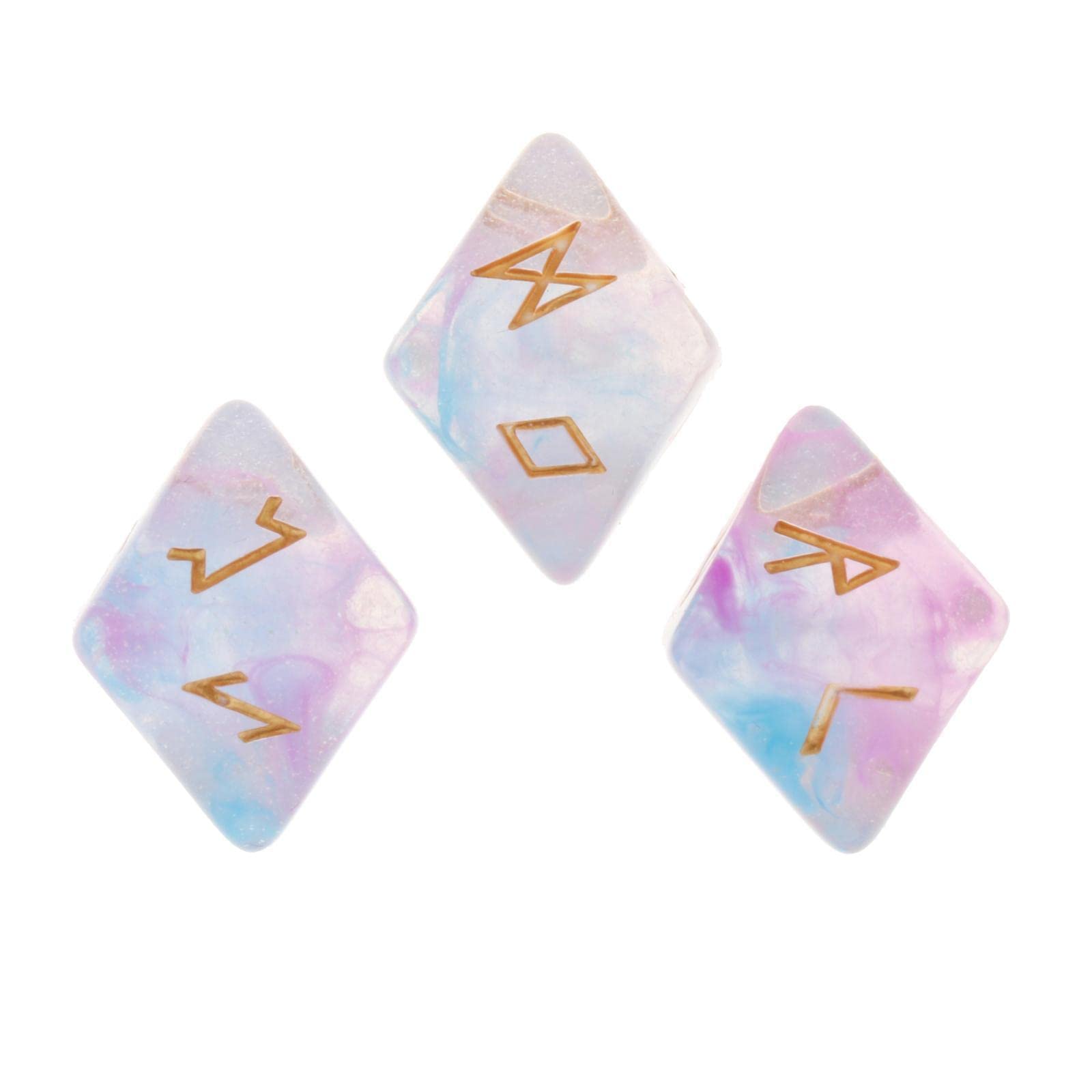 TISHITA 6 Dadi Divinatori Resistenti E Squisiti per Giochi Da Tavolo, Stile 3, con Sacchetto, 6 pezzi