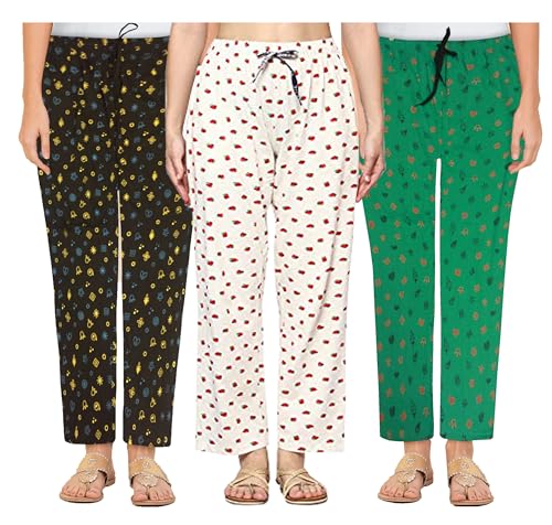 Image of AFRA Printed Cotton Pyjama Combo Pack of 3