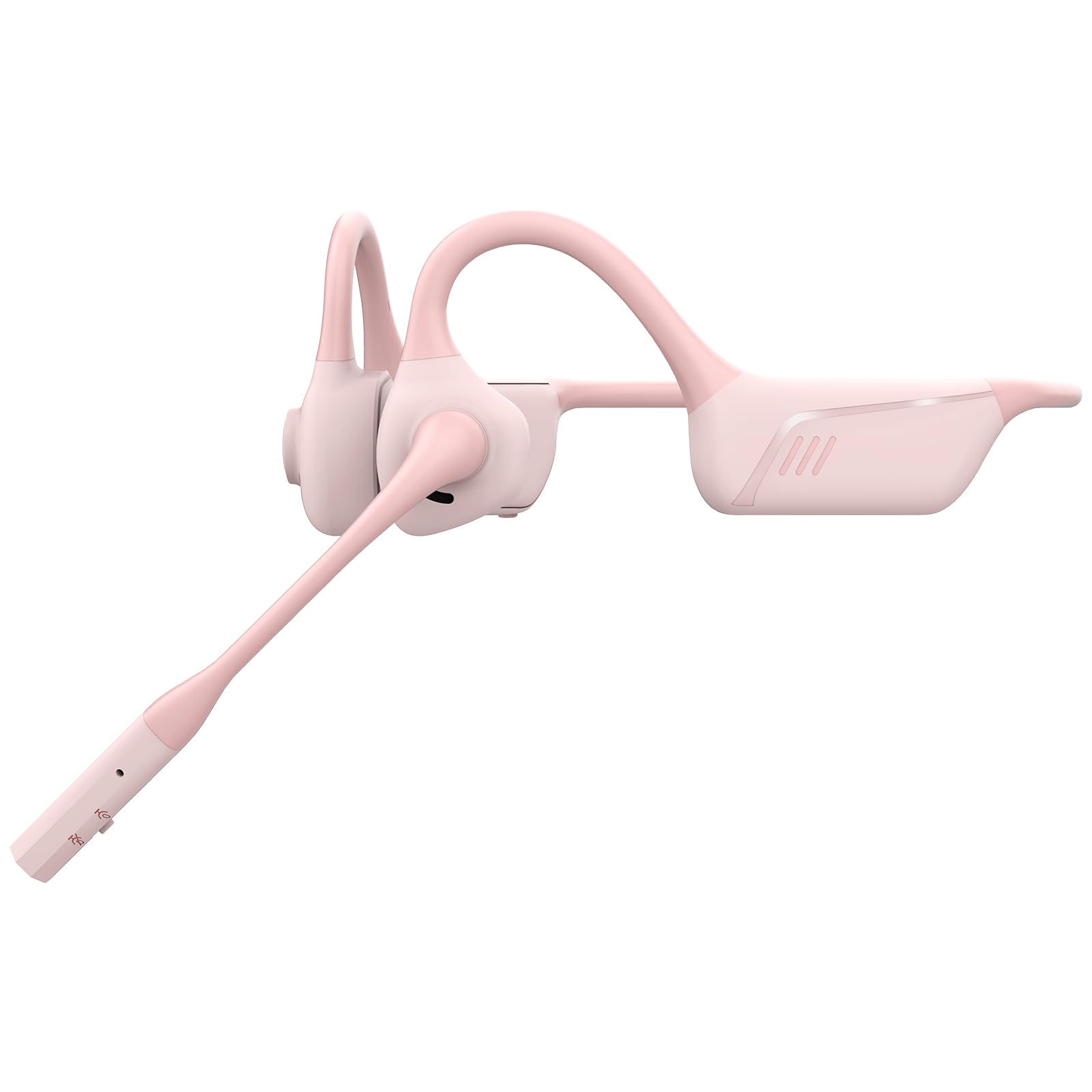 pink wireless bluetooth headphones with noise cancelling and mute button