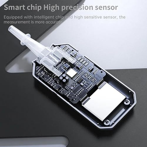 Image of Alcohol Tester Professional Breathalyzer Rapid Sensor with Superior Accuracy Reliable and Super Sensitive Professional-Grade Compact and Lightweight with 5 Mouthpiece (Model S-55)