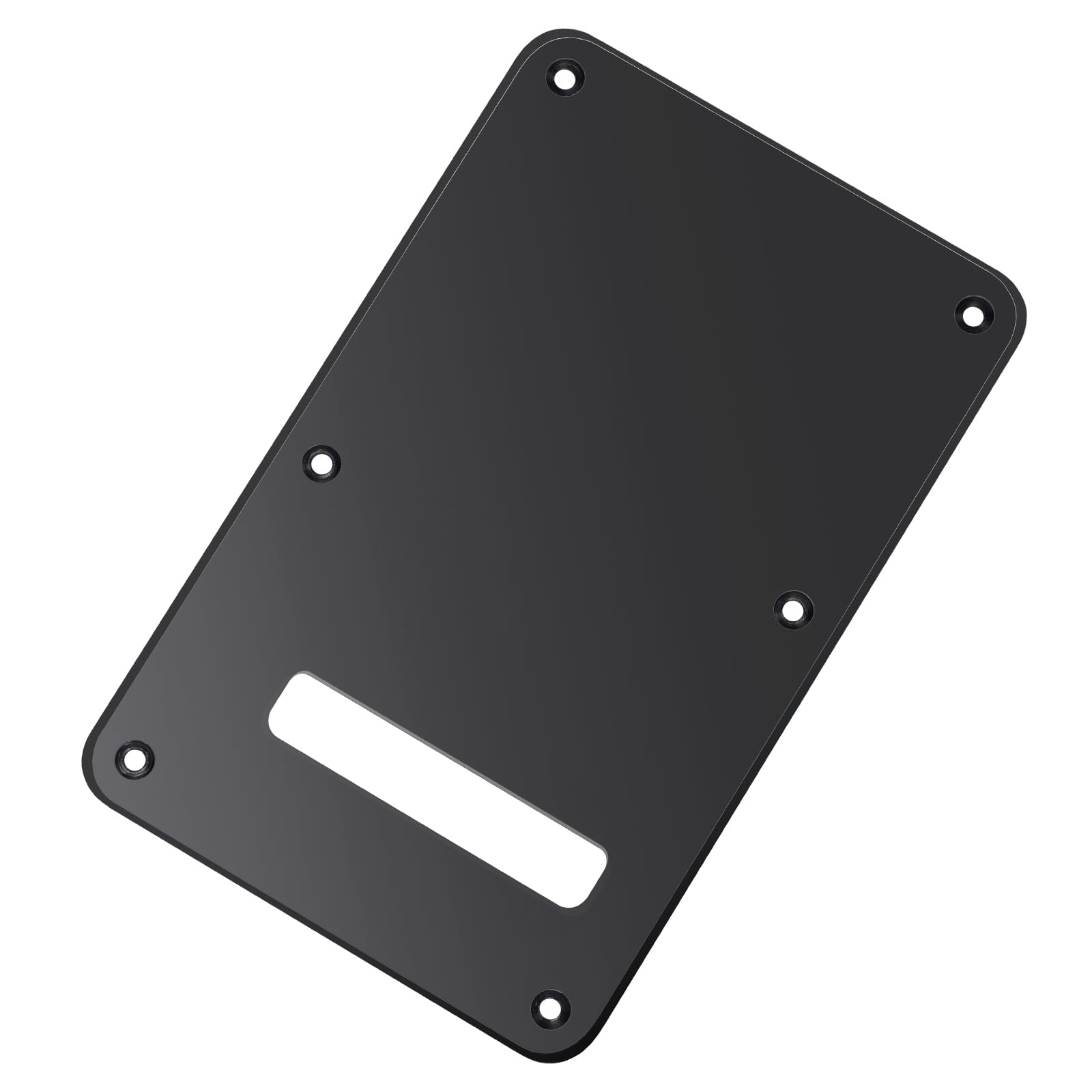 Banworks Electric Guitar 1 Ply Backplate 6-Hole Trem Tremolo Cover for USA/Mexican Standard Strat ST JT/HGB-01 Matt Black - Image 4