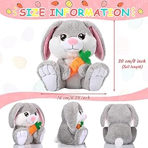 Chalyna8incheasterplushbunnyrabbitstuffedanimalgrayfloppyearsittingbunnyhuggableandwashablebunnyplushtoygiftforkidsgirlsboysbirthdayeasterstuffersbirthdaypartysupplies Urban Country Home Decor Chalyna 8 inch easter plush bunny rabbit stuffed animal gray floppy ear sitting bunny huggable and washable bunny plush toy gift for kids girls boys birthday easter stuffers birthday party supplies urban country home decor