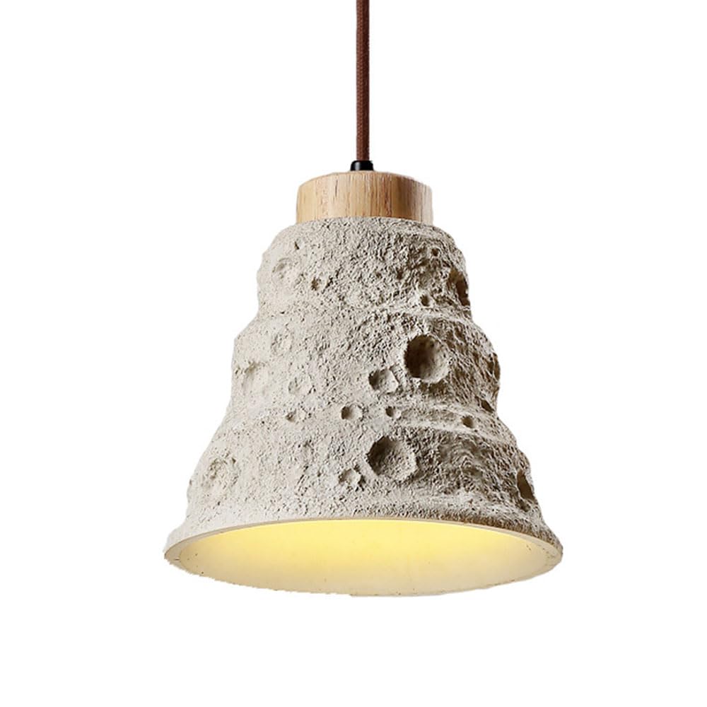 Lustre décoratif en béton réglable pour illuminer un îlot de cuisine