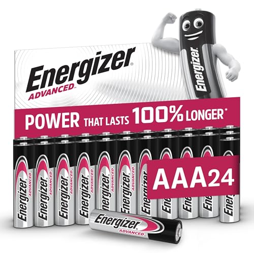 Energizer Advanced - AAA Batterien (24 Stück) - 1,5V Alkali-Batterien - Leistungsstark und Langlebig - Made in EU - 100% plastikfreie Verpackung - 10 Jahre lagerfähig [Exklusiv bei Amazon]