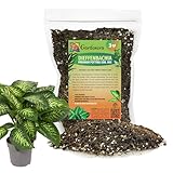Gardenera Premium Dumb Cane Potting Soil Mix - Ideal Blend for Growing Robust and Healthy Dumb Cane Plants - 3 Quart