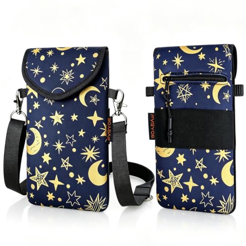 Image of Neoprene Phone Sleeve Pouch Case Bag for Men Women w /Crossbody Strap /Neck Lanyard for iPhone 17 /16 /15 /14 Pro Max, Samsung S25,Pixel 10