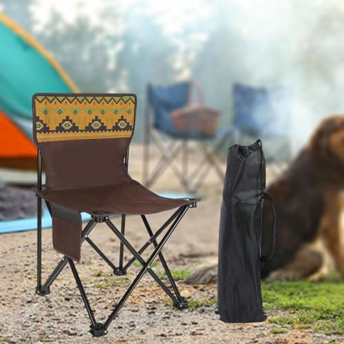 Chaise pliante d'extérieur robuste pour camping et randonnée bicolore