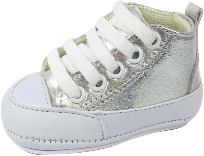 Sapatinhos Bebê-Tenis recém-nascido primeiros passos, forrado com tecido espumado 14ao20 baby 1101C