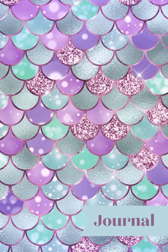 Mermaid Journal: Iridescent Scales Lined Notebook for Mermaid Lovers: 6" x 9" Lined Blank 150 Page Composition Book Journal