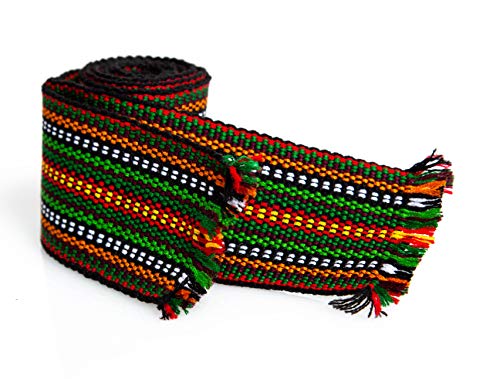 Ukrainian hand woven homespun Hutsul Belt Brown Green KRAYKA for Vyshyvanka3