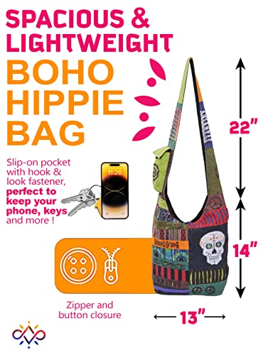 Image of THE COLLECTION ROYAL Hobo Crossbody Bags for Women, Boho Purse, Boho Bag | Hippie Bag, Indie Tote Bag, Cloth Purse for Women