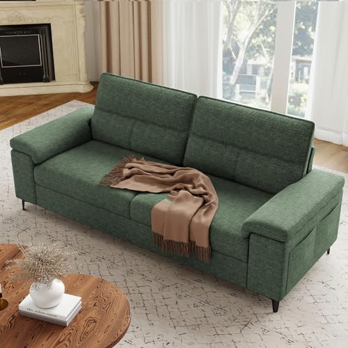 Image of Upvilla 88.97 inch Modern Sofa Couch Deep Seat Sofa for Living Room(Green)