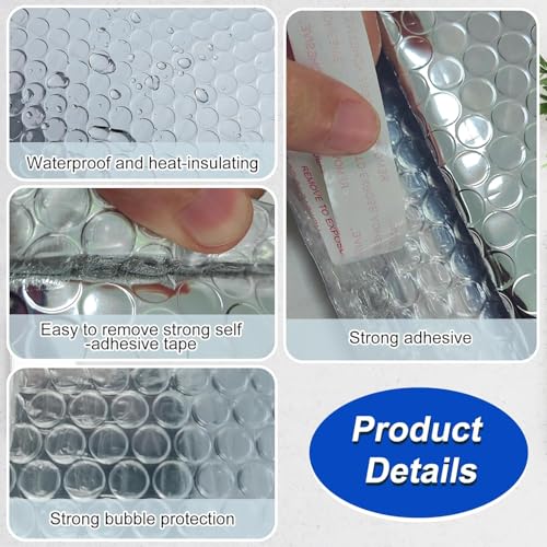 Kinmsito 25 Stück Luftpolsterumschläge,21 x 28 cm Luftpolstertaschen Selbstklebend,Poly Bubble Mailer,Wasserdichte Silber Metallische Luftpolsterumschläge für Verpackung Postversand Versand