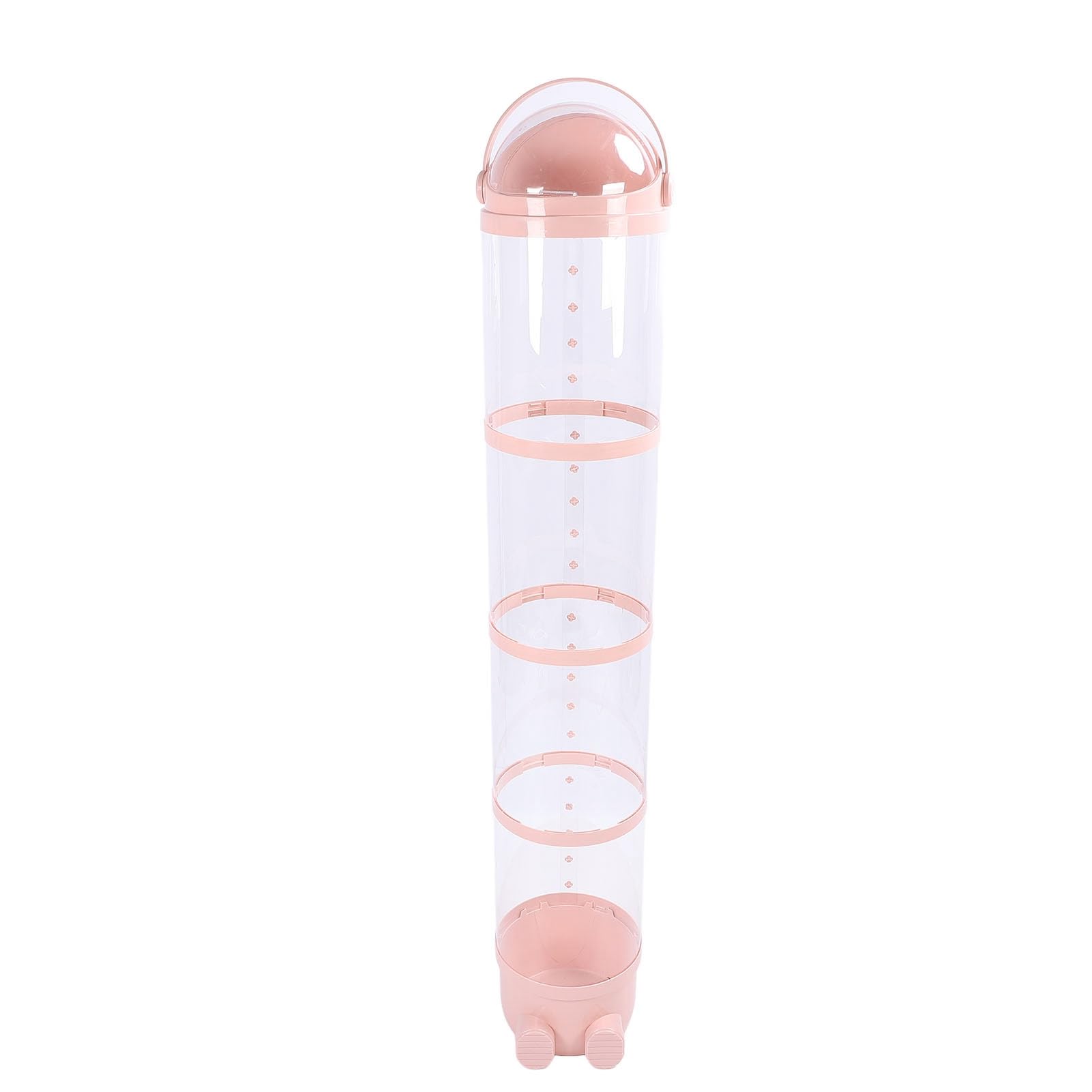 Tubo de peluches transparente con diseño ligero regulable color rosa