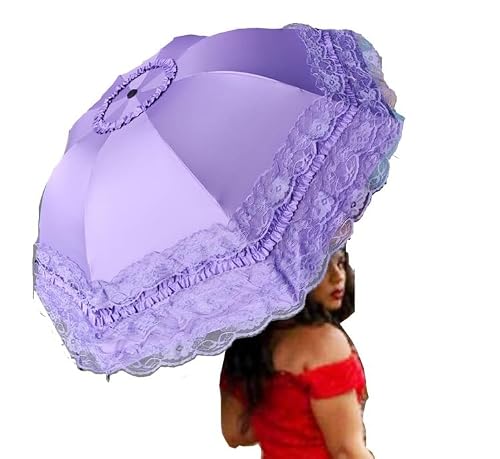 WENDIN Vintage Foldable Lace Parasol Gothic Umbrella