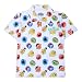 Sesame Street Gang Elmo Boys Baby Toddler Polo Collared Shirt (2T, White Polo)