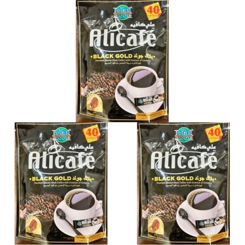 Image of Alicafe Gold Instant No Sugar Black Coffee -40 Sachets 100 Gram (Pack of 3)