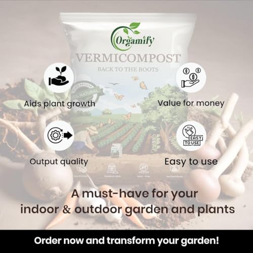Image of Organic Vermicompost Fertilizer for Plants, 2 Kg (2 x 1KG Packs) - Natural, Chemical-Free Plant Manure for Indoor, Balcony, Terrace, Flowering, Vegetable & Herb Gardening, Soil Booster