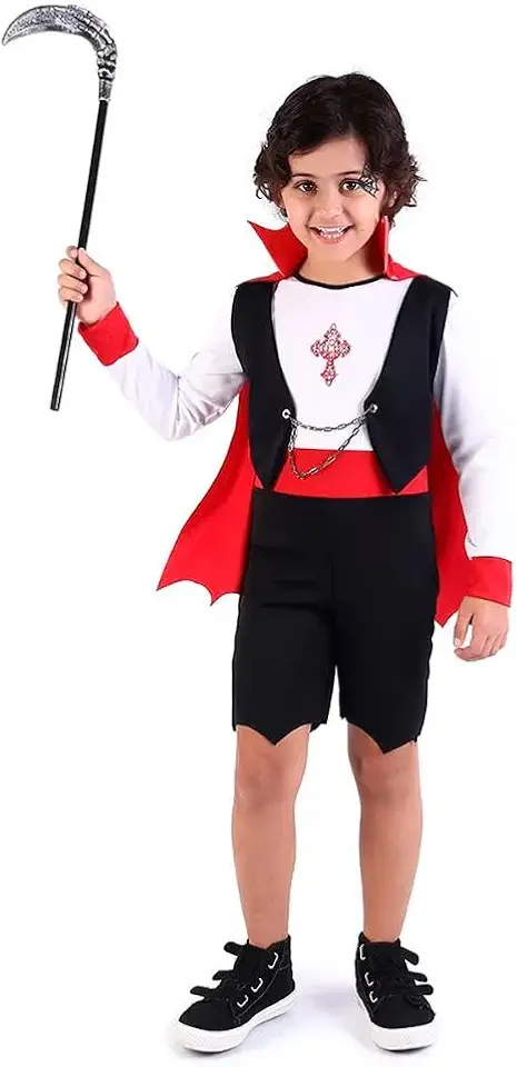 Fantasia de Halloween Menino Conde Drácula com Colete e Capa
