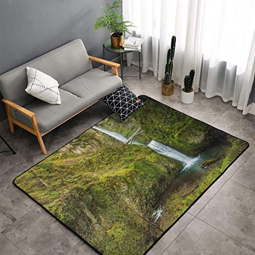 Grand tapis durable imprimé pont et cascade de haute qualité