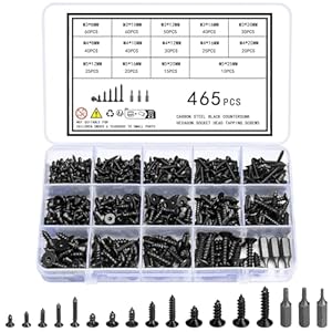 Vwoqiy 200056 Blechschrauben Sortiment 465 Stück