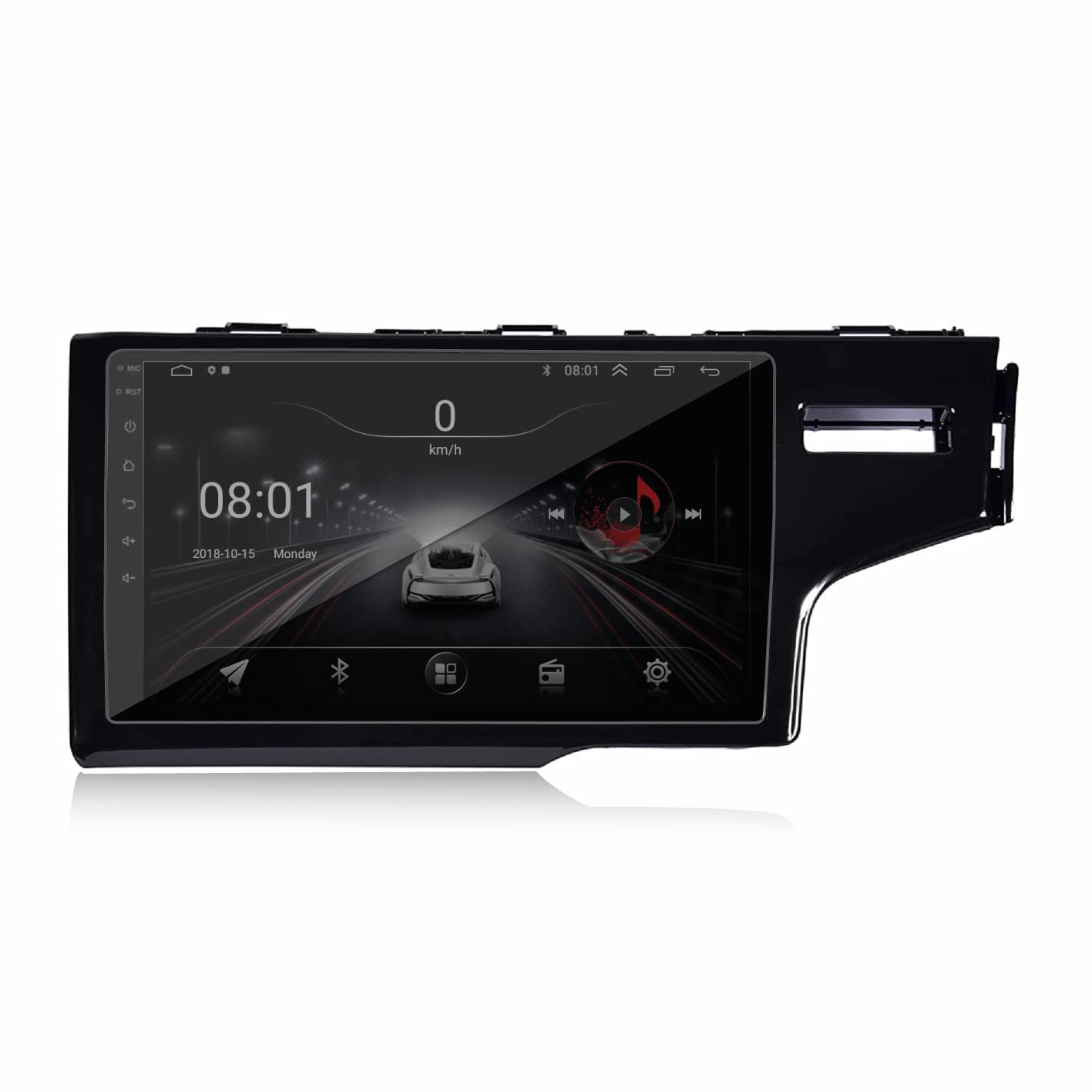 AKSMY 9 Inches 22cm Touch Screen Android 12 Gorilla Glass IPS Display Car Stereo with 2GB RAM/16 GB ROM GPS/Wi-Fi/Navigation/Steering Wheel Controls Mirror Link Compatible for Honda Jazz