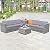 Tangkula 8 PCS Outdoor Patio Furniture Set, Rattan Wicker Sofa Set, Sectional Sofa Couch Conversation Set w/Storage Table and 12 Zippered Cushions for Garden Backyard Poolside (Grey)