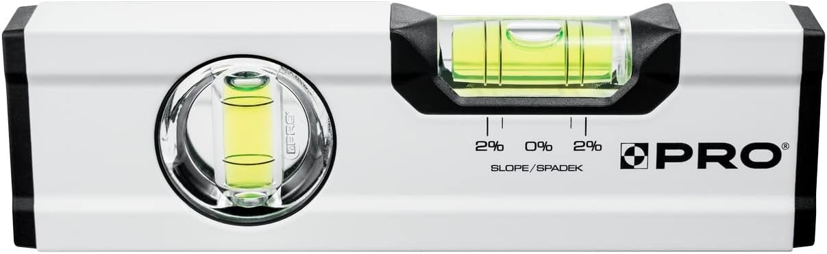 PRO600 Waterpas 40 cm met Ergonomisch Profiel - ERS (Easy Reading System) Nauwkeurige Waterpas met Anti Schok Absorber Eindkappen - Kleur Rood